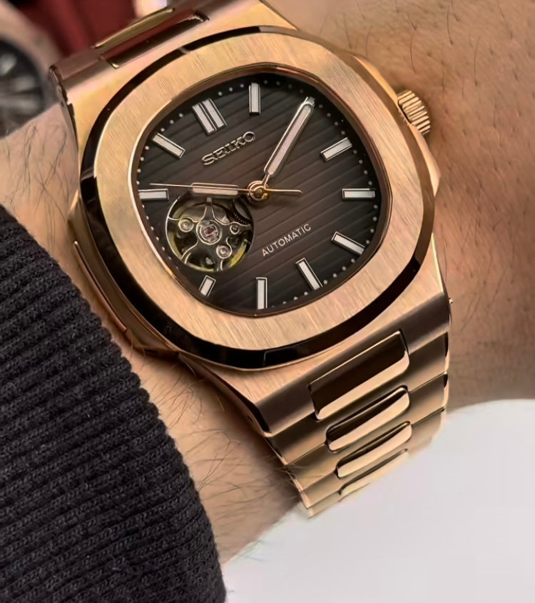 4 Men’s Luxury Rose Gold Watch Set | طقم ساعات رجالي روز گولد فاخر