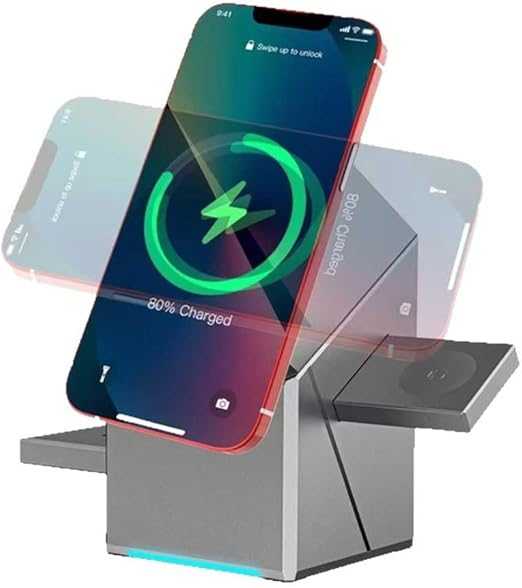 3-in-1 Foldable Magnetic Wireless Charger – شاحن لاسلكي مغناطيسي ذكي