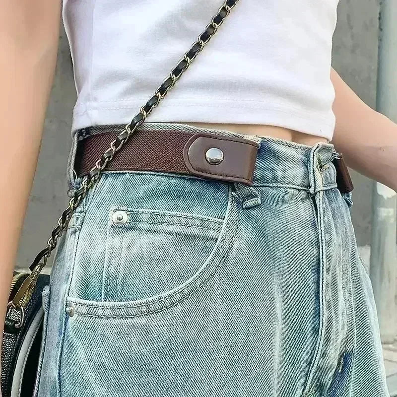 Elastic Waist Band Belts Buckle