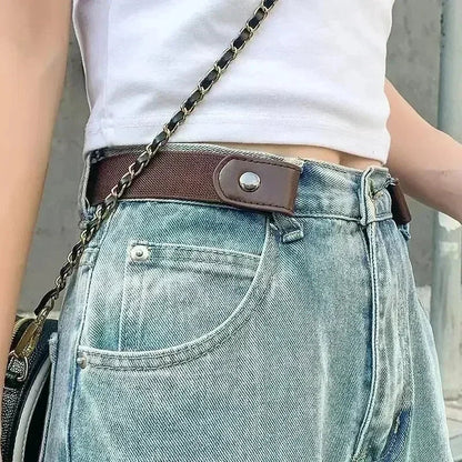 Elastic Waist Band Belts Buckle