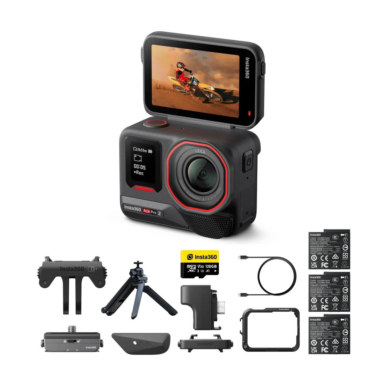 Insta360 Ace Pro 2 – Professional 8K Action Camera with Advanced AI Features إنستا360 آيس برو 2 – كاميرا أكشن احترافية بدقة 8K وميزات ذكاء اصطناعي متقدمة