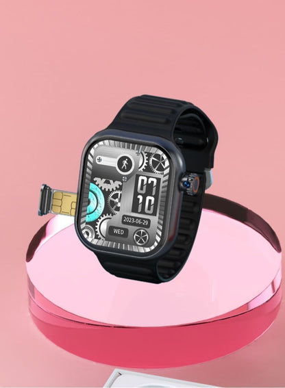 ساعة ذكية Bull Telzeal بشاشة AMOLED مقاس 2.2 إنش، 4G/5G، كاميرا 8MP، منفذ شريحة، مع 3 أساور