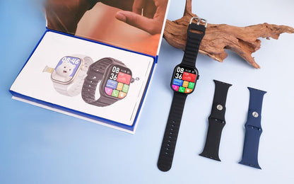 ساعة ذكية Bull Telzeal بشاشة AMOLED مقاس 2.2 إنش، 4G/5G، كاميرا 8MP، منفذ شريحة، مع 3 أساور