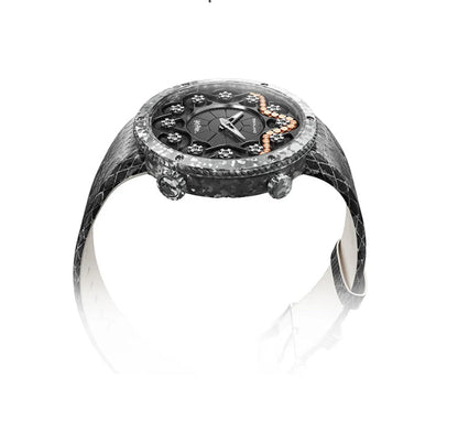 Luxury Harry Potter Edition Snake Dial Watch – ساعة سنيك ديزاين الفخمة بتصميم خاص هاري بوتر، Premium Carbon Case & Scales Strap