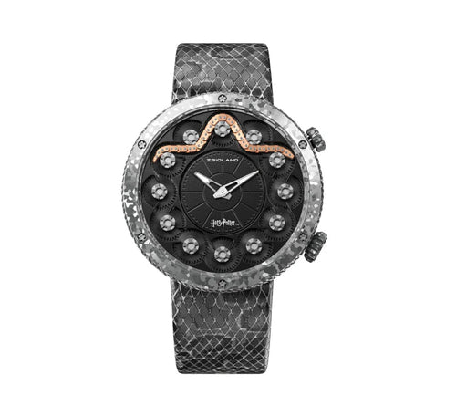 Luxury Harry Potter Edition Snake Dial Watch – ساعة سنيك ديزاين الفخمة بتصميم خاص هاري بوتر، Premium Carbon Case & Scales Strap