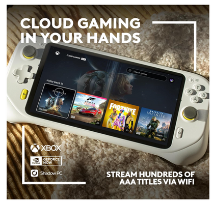 Logitech G Cloud – Portable Gaming Console | شاشة 7" FHD | Cloud Gaming Xbox & GeForce NOW | بطارية طويلة – White