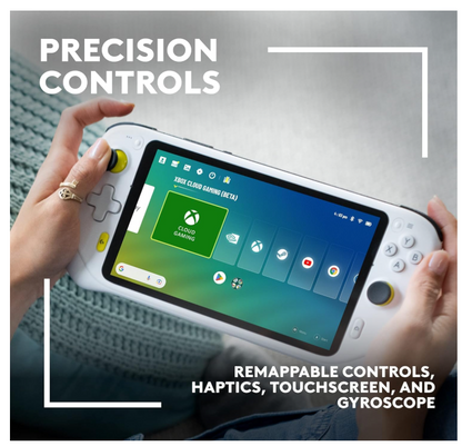 Logitech G Cloud – Portable Gaming Console | شاشة 7" FHD | Cloud Gaming Xbox & GeForce NOW | بطارية طويلة – White