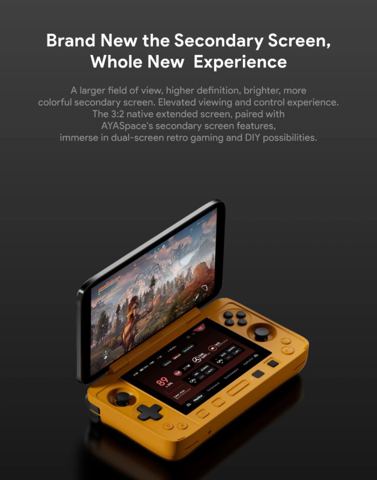 AYANEO FLIP 1S DS – Dual Screen Gaming Beast | جهاز الألعاب بشاشتين فخمة وأداء خارق