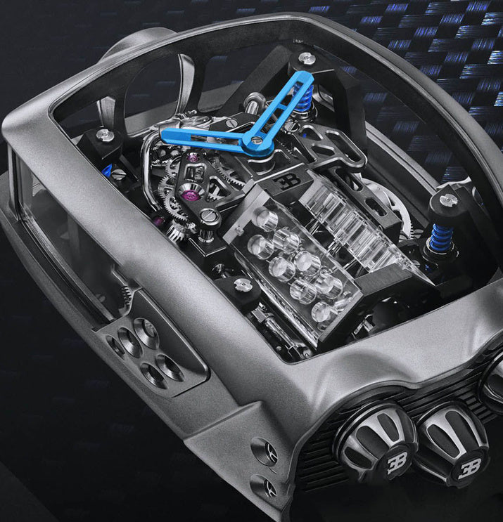 Jacob & Co. Bugatti Chiron Tourbillon علبة من التيتانيوم الأسود DLC | تحفة مستوحاة من عالم الهايبركار بأقصى درجات الفخامة والدقة**