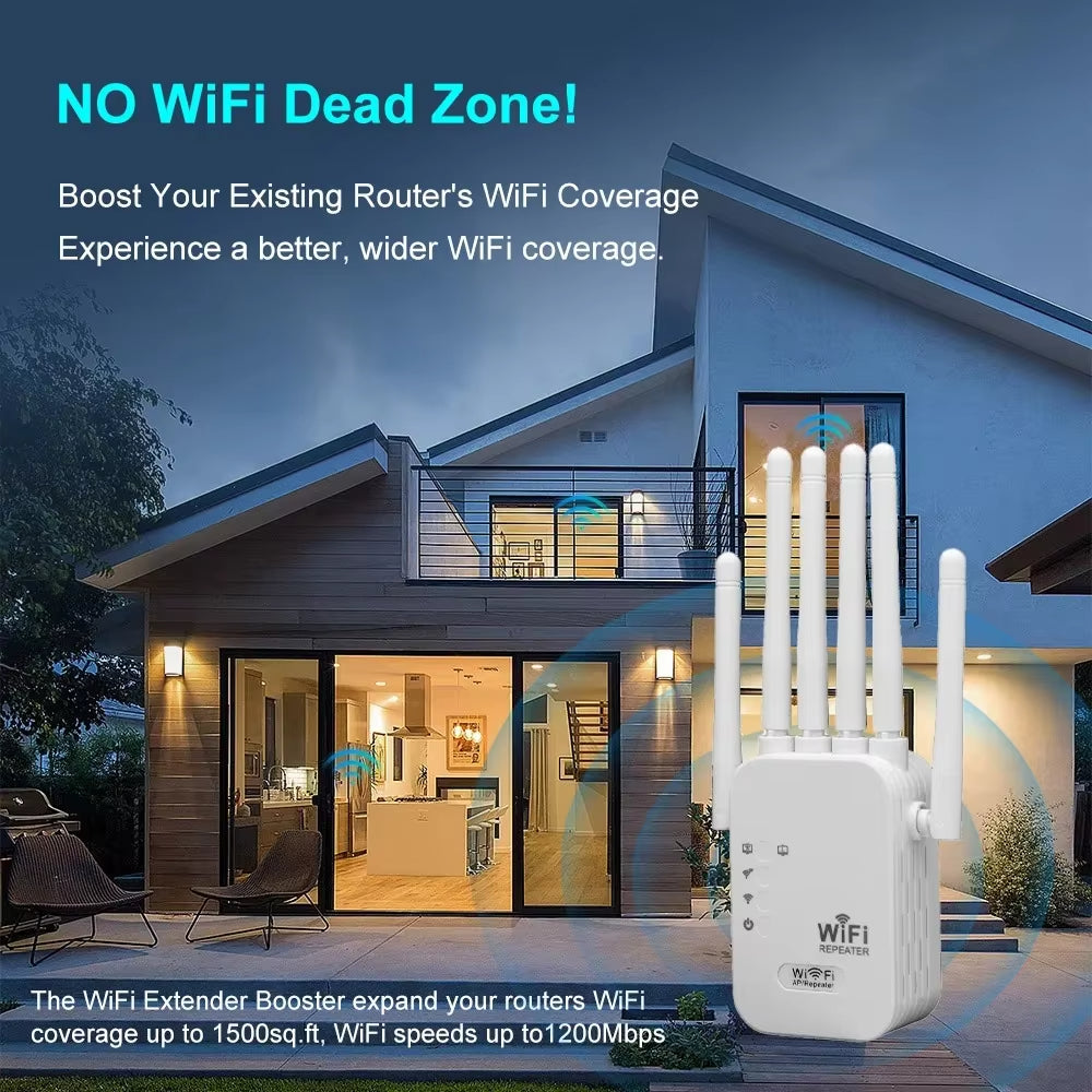1200Mbps Wireless Repeater WiFi Router