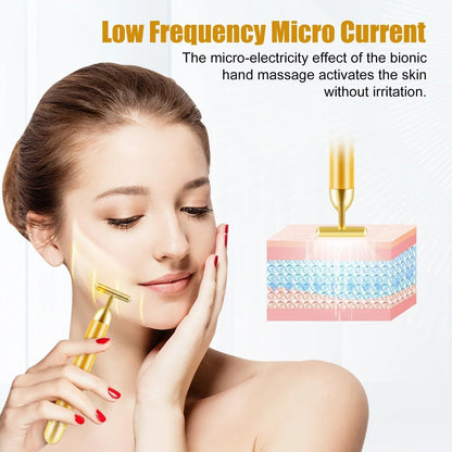 24K Gold Electric Facial Massage Roller