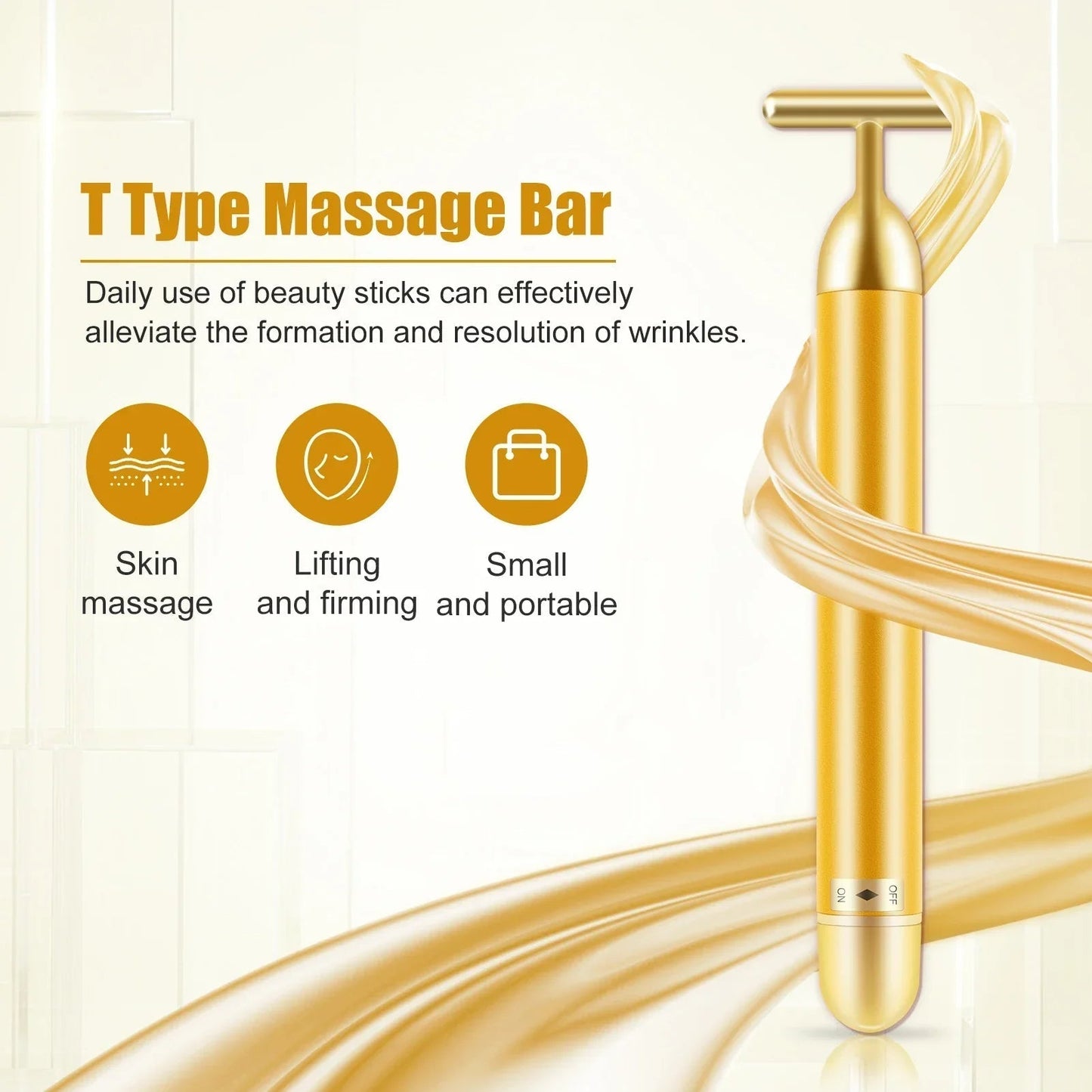 24K Gold Electric Facial Massage Roller