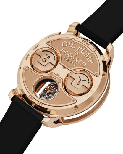 Jacob & Co. Savoir Faire Oil Pump – Black DLC Titanium Luxury Watch ساعة جاكوب آند كو سافوار فير مضخة النفط – فخامة التيتانيوم الأسود المطلي بـ DLC